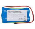 Rechargeable Battery Pack, Li-Ion, 7.4V, 2.6Ah, Wire Lead
